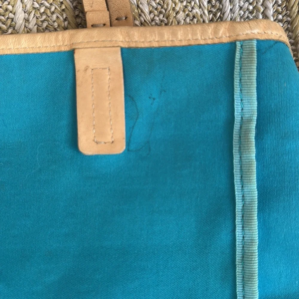 Fendi Zucchino Tote w/ Pouch – Rare Turquoise Monogram w/ COA - Picture 15 of 15
